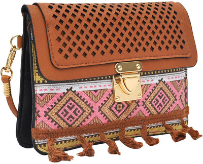 

Hawai Women Casual Brown PU Sling Bag