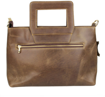 

pingooz Women Casual Brown Genuine Leather Tote