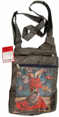 

The Museum Outlet Women Casual Orange Canvas Messenger Bag