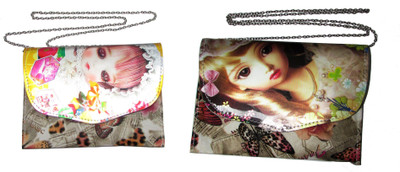 

Adara Collections Girls Evening/Party Multicolor Rexine Sling Bag