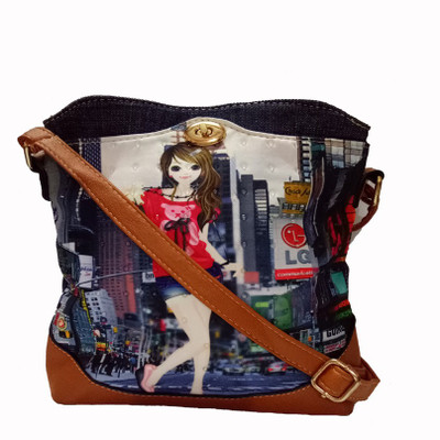 

La Fleur Girls Casual Multicolor PU Sling Bag