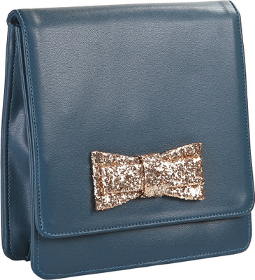 

Adbucks Women Formal Blue, Gold PU Sling Bag