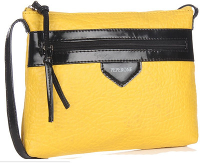 

Peperone Women Casual Yellow PU Sling Bag