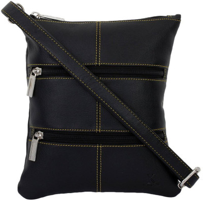 

K London Women Casual Black Leatherette Sling Bag