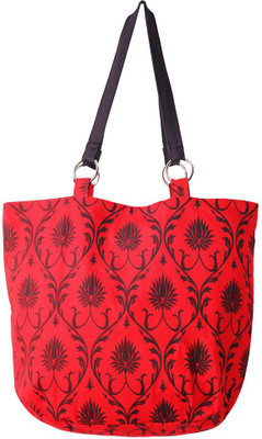 

Bag Factory Girls Casual Red, Black Canvas Shoulder Bag, Black;red
