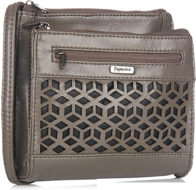 

Peperone Women Casual Grey PU Sling Bag