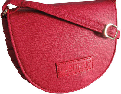 

Lion Heart Girls Casual Red PU Sling Bag
