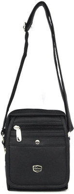 

My Choice Men Casual Black PU Sling Bag