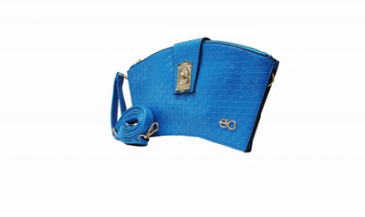 

E2O Women Casual Blue Genuine Leather Sling Bag