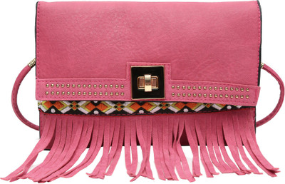 

Hawai Women Casual Pink PU Sling Bag