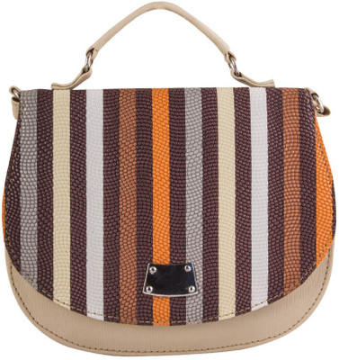 

Pink Fever Women Casual Beige Leatherette Sling Bag