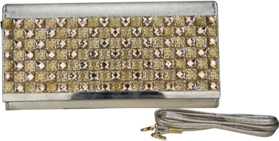

Genious Women Evening/Party Gold PU Sling Bag