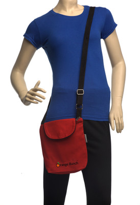 

Orange Bunch Women Casual Red Canvas Sling Bag