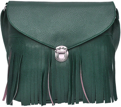 

Hawai Women Casual Green PU Sling Bag