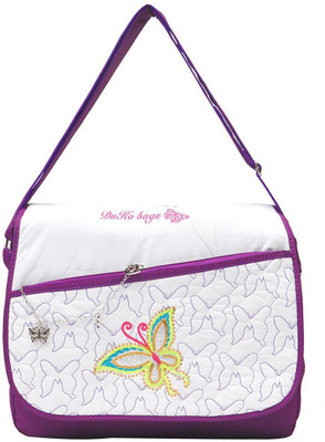 

Hawai Women Casual White, Purple Polyester Sling Bag, Purple;white