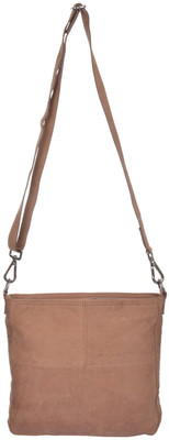 

UR CLASS Girls Tan Genuine Leather Sling Bag