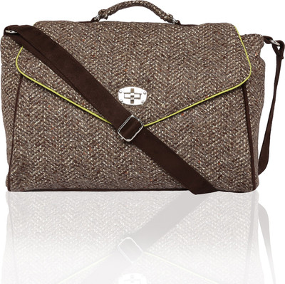 

Lost & Found Women Casual Brown Wool Satchel