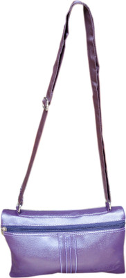 

Kreative Bags Women Casual Purple PU Sling Bag