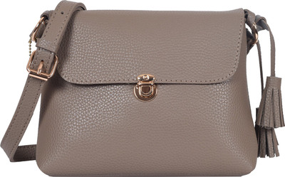 

Lino Perros Women Casual Grey Leatherette Sling Bag
