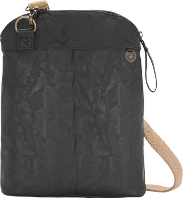 

Fastrack Women Casual Black PU, Cotton Sling Bag