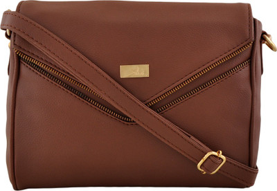 Yelloe Women Tan PU Sling Bag