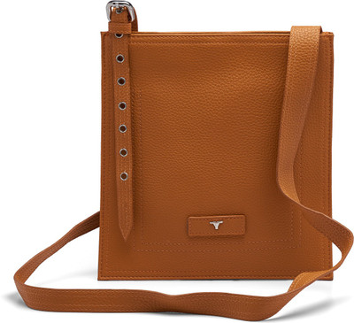 

Bulchee Women Casual Tan Leatherette Sling Bag