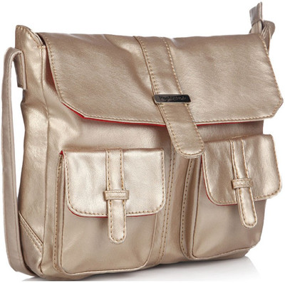 

Peperone Women Casual Gold PU Sling Bag
