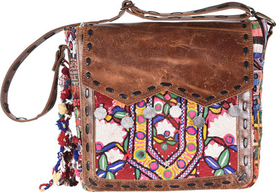 

Jewel Fab Art Women Casual Multicolor Cotton Sling Bag