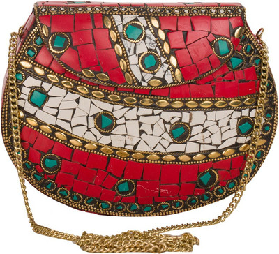 

Sojanya Women Evening/Party Multicolor Metal Sling Bag