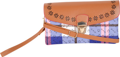 

Kleio Women Casual Brown, Blue PU Sling Bag, Blue;brown
