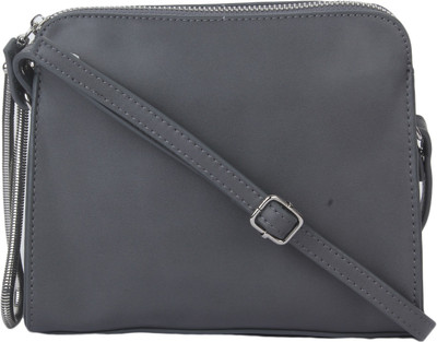 

London design Girls Casual Grey Leatherette Sling Bag