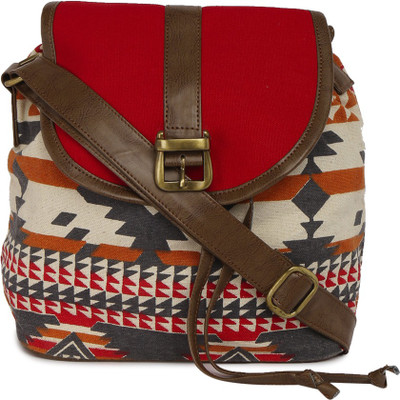 

Pickpocket Women Casual Red Canvas Satchel