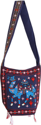 

Rajrang Women Casual Multicolor Cotton Sling Bag