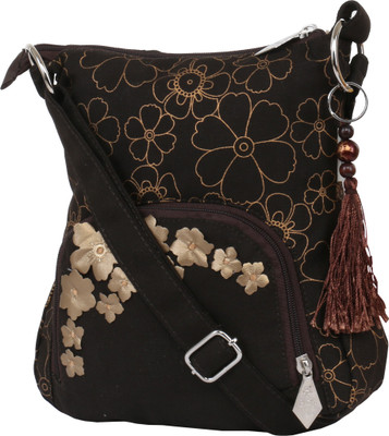 

Pickpocket Women Casual Brown Canvas Sling Bag