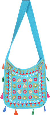 

Rajrang Women Casual Blue, Pink Cotton Sling Bag