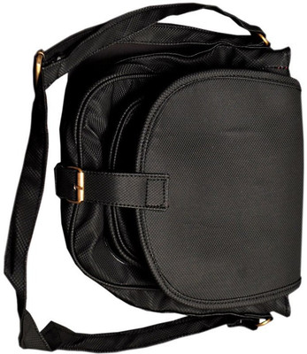 

Cottage Men Casual Black Canvas Sling Bag