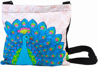 

Eco Corner Women Casual Multicolor Cotton Sling Bag