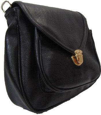 

Estoss Women Casual Black PU Sling Bag