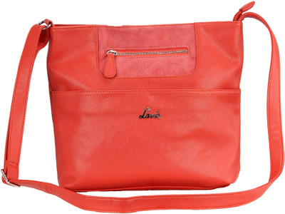 

Lavie Women Casual Red PU Sling Bag