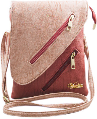 

Voaka Women Casual Pink, Red PU Sling Bag
