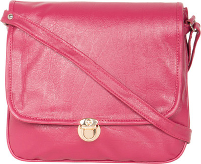 

MTE Girls Casual Pink Leatherette Sling Bag