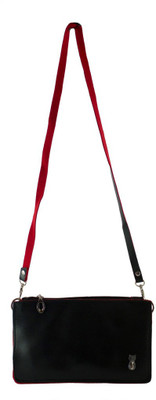 

Heels & Handles Women Casual Black Leatherette Sling Bag