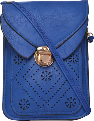 

Exotique Women Casual Blue Leatherette Sling Bag
