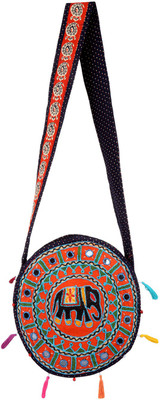 

Rajrang Women Casual Multicolor Cotton Sling Bag