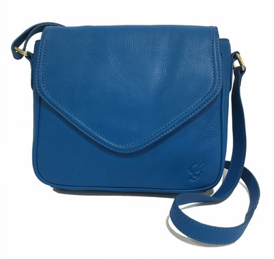 

Gripp Women Casual Blue Genuine Leather Sling Bag