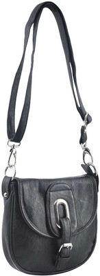 

Metro Girls Casual Black PU Sling Bag