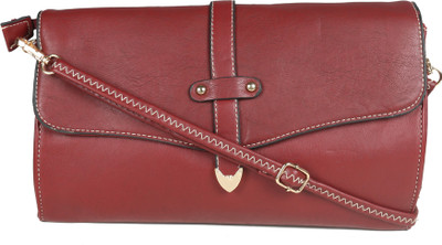 

Marie Girls Casual Maroon PU Sling Bag