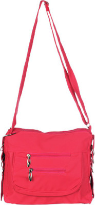 

Bare Soles Women Casual Pink Rexine Sling Bag