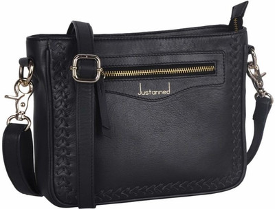 

Justanned Women Formal Blue Genuine Leather Sling Bag