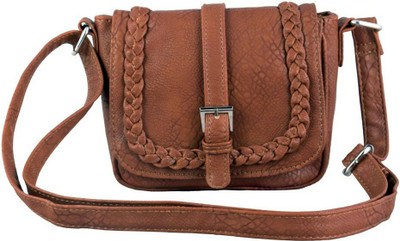 

Ayeshu Girls Brown PU Sling Bag